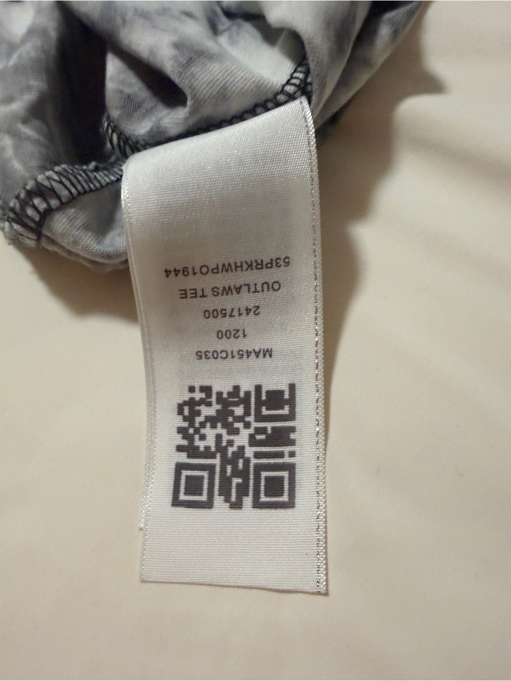 True Religion Black & White Tie-Dye 'TRUE RLGN' Graphic Tee - Picture 5 of 5